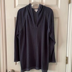 Navy Blue Hooded Pullover